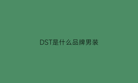 DST是什么品牌男装