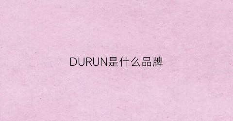 DURUN是什么品牌(dunnu是什么品牌)