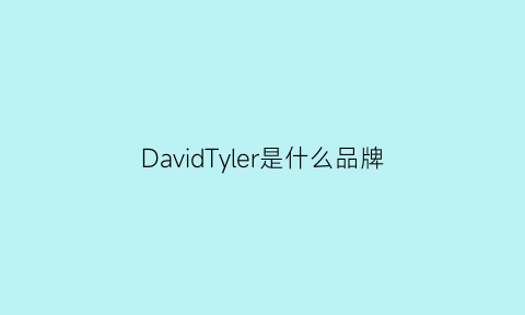 DavidTyler是什么品牌