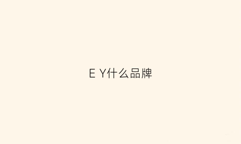 E Y什么品牌
