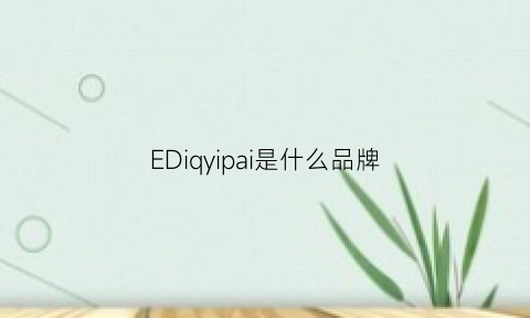 EDiqyipai是什么品牌(ediko是什么品牌什么档次)