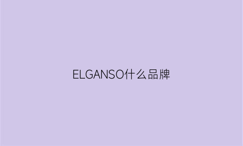 ELGANSO什么品牌