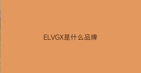ELVGX是什么品牌(elvkvex是什么品牌)