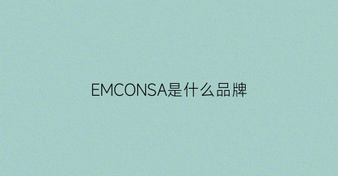 EMCONSA是什么品牌(esmco是什么牌子)