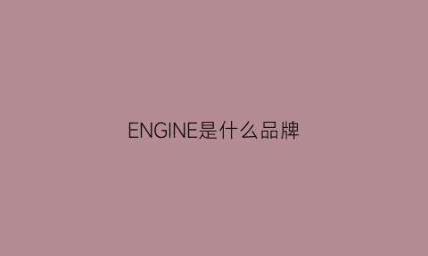 ENGINE是什么品牌(engine是什么品牌超声刀)