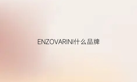 ENZOVARINI什么品牌(enzo是什么品牌)