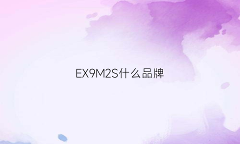 EX9M2S什么品牌(ex9a)