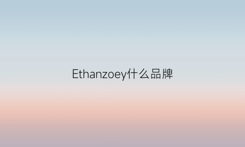 Ethanzoey什么品牌(etro属于什么档次)