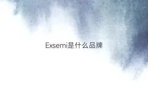 Exsemi是什么品牌(exideal是什么牌子)