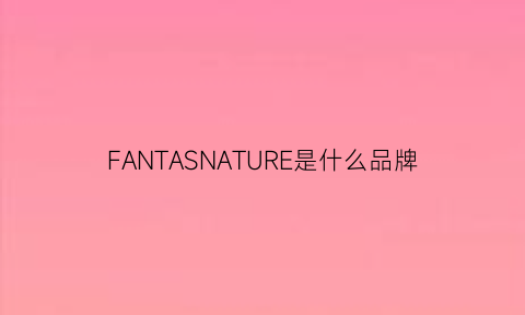 FANTASNATURE是什么品牌