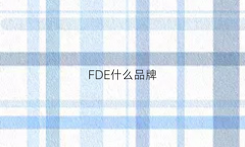 FDE什么品牌(FDE什么品牌)