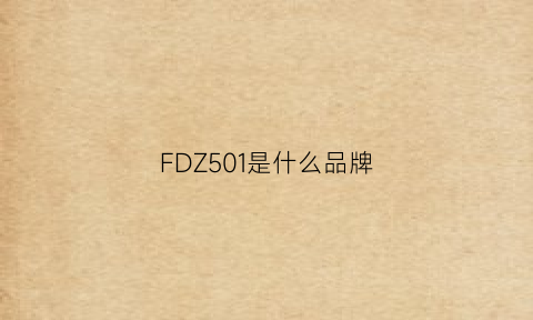 FDZ501是什么品牌