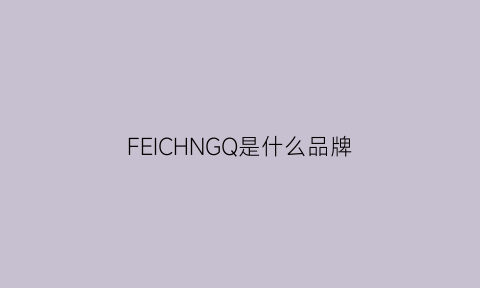 FEICHNGQ是什么品牌(feimj是什么牌子)