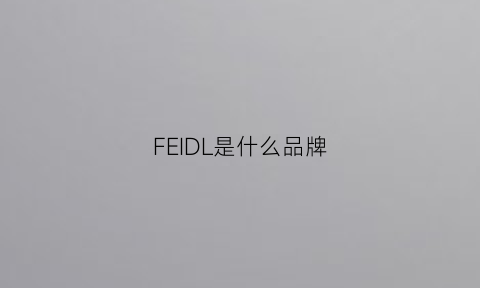 FEIDL是什么品牌(feclodin是什么牌子)