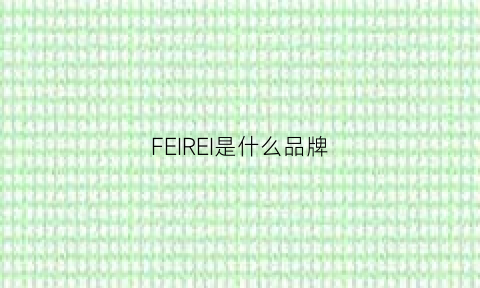 FEIREI是什么品牌(fei是什么牌子)