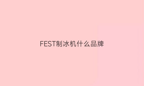 FEST制冰机什么品牌(制冰机十大名牌排名)