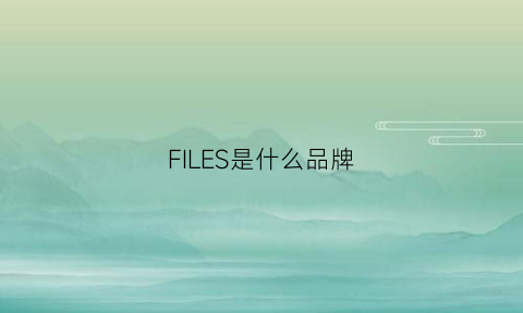 FILES是什么品牌(file是哪个国家的品牌)