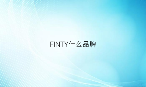 FINTY什么品牌(flyout什么牌子)