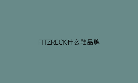 FITZRECK什么鞋品牌(fitter鞋)