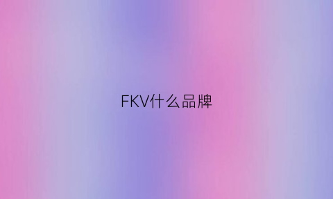 FKV什么品牌