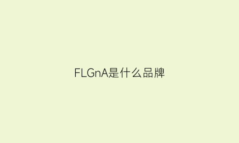 FLGnA是什么品牌(flll什么品牌)