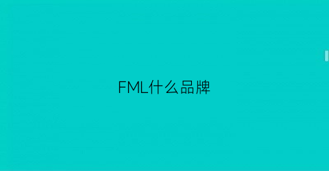 FML什么品牌(fmu是什么牌子)