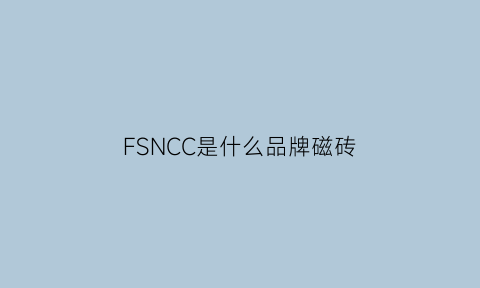 FSNCC是什么品牌磁砖