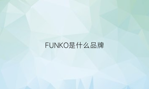 FUNKO是什么品牌(funk是什么牌子的衣服)