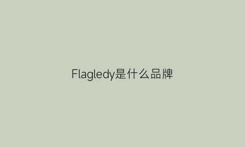 Flagledy是什么品牌(flag是什么牌子的鞋)