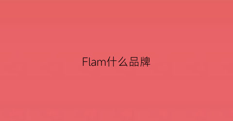 Flam什么品牌(flam是哪儿的牌子)