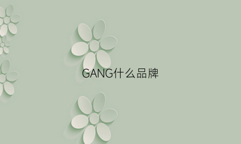 GANG什么品牌