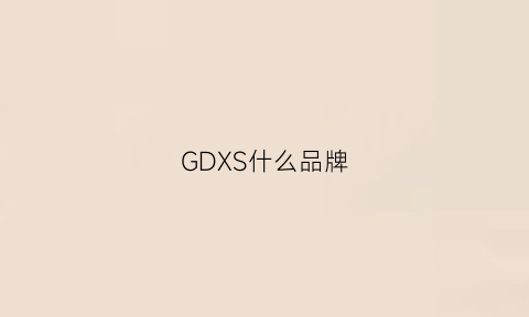 GDXS什么品牌(gxs是什么牌子)