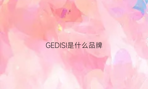 GEDISI是什么品牌(gesg是什么牌子)