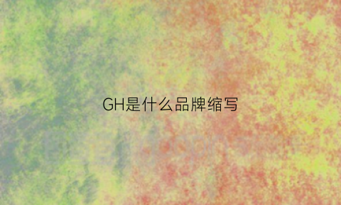 GH是什么品牌缩写(gh是什么服装牌子)