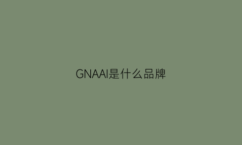 GNAAI是什么品牌