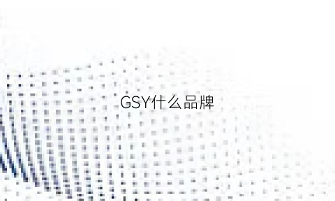 GSY什么品牌(gy什么牌子)