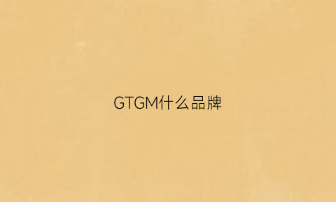 GTGM什么品牌(gm是品牌吗)