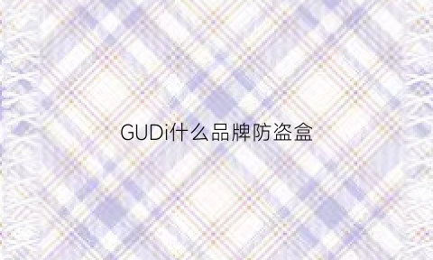 GUDi什么品牌防盗盒