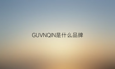 GUVNQIN是什么品牌(guhring是什么品牌)