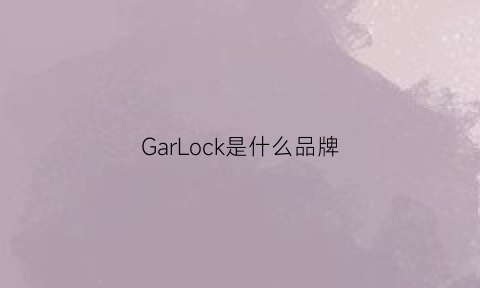 GarLock是什么品牌(garcons是什么牌子)