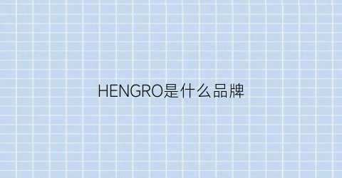HENGRO是什么品牌(hen是什么牌子)