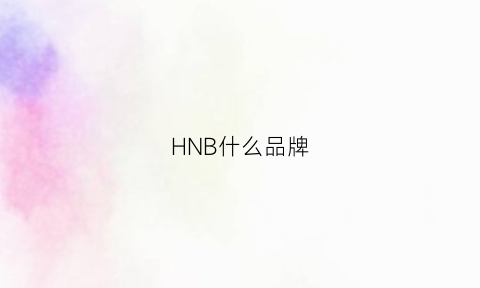 HNB什么品牌(hbn什么牌子)