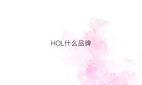 HOL什么品牌(holy是什么品牌)