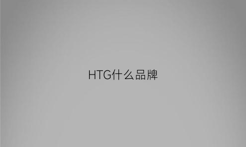 HTG什么品牌(hg是个什么品牌)