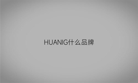 HUANIG什么品牌(huagaa品牌什么档次)