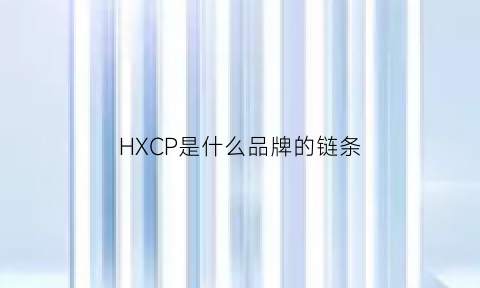 HXCP是什么品牌的链条(sx链条跟ho链条有什么区别)