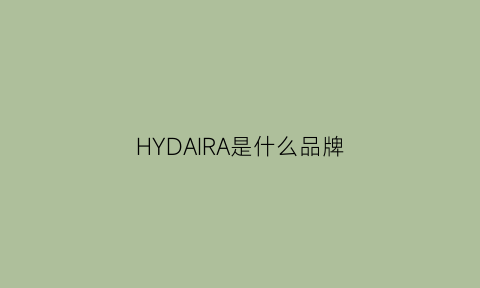 HYDAIRA是什么品牌(hydaieg是什么牌子)