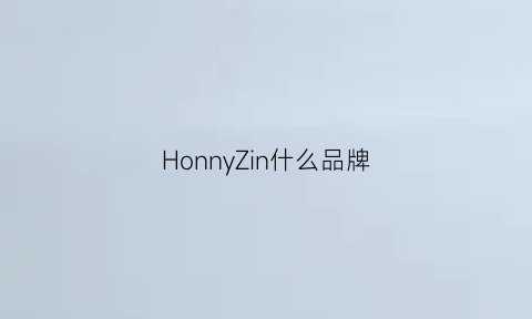 HonnyZin什么品牌(honyar是大牌子吗)