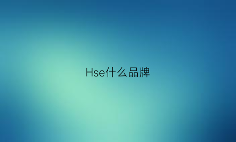 Hse什么品牌(hs是什么品牌)