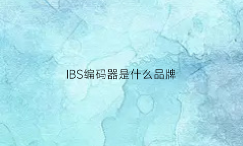 IBS编码器是什么品牌(ibp编码)